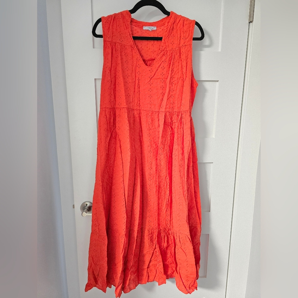 Openwork detail dress